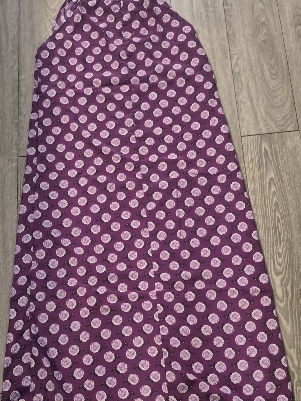 Purple Floral Sleeveless Maxi Dress